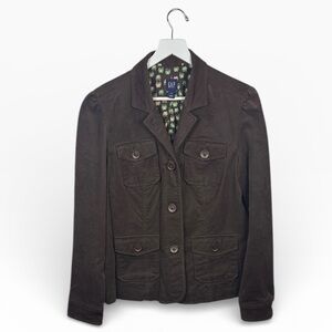 Gap Women’s Vintage Brown Corduroy Y2K Button-front Jacket Coat W2100 Sz 16